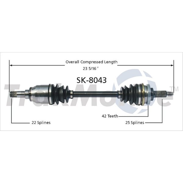 Surtrack Axle Cv Axle Shaft, Sk-8043 SK-8043 - main